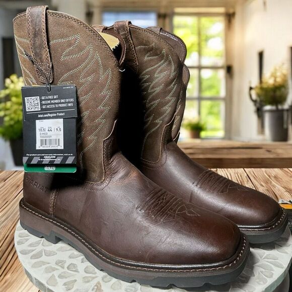 Ariat Men's Groundbreaker Wide Square Toe Regular Work Boots Brown Size 10.5 D - Picture 16 of 16